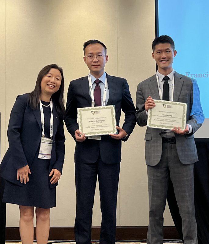 Congratulations to Francis Ding for receiving the Outstanding Discussant Award