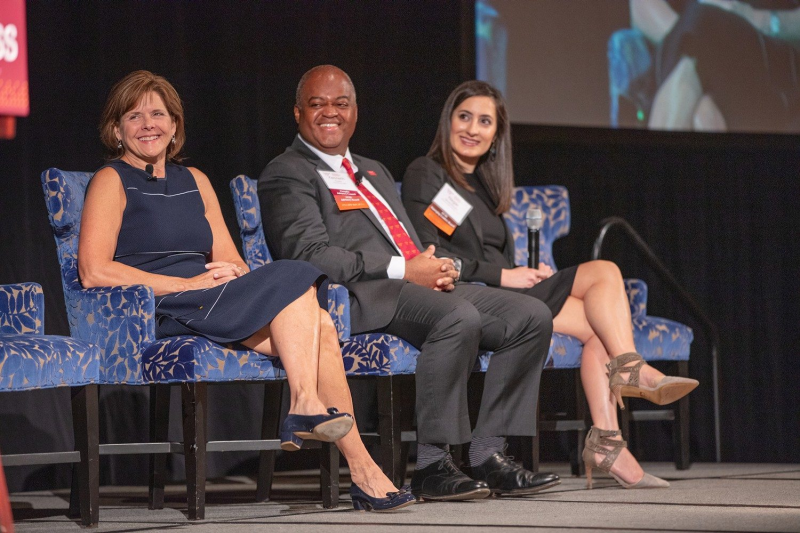 Alumni Shirley Edwards, Kenneth Cooke and Negar Jamshidimerhr 