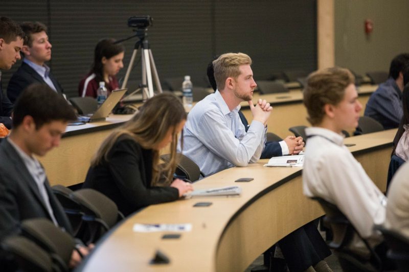 Students listening to lecture