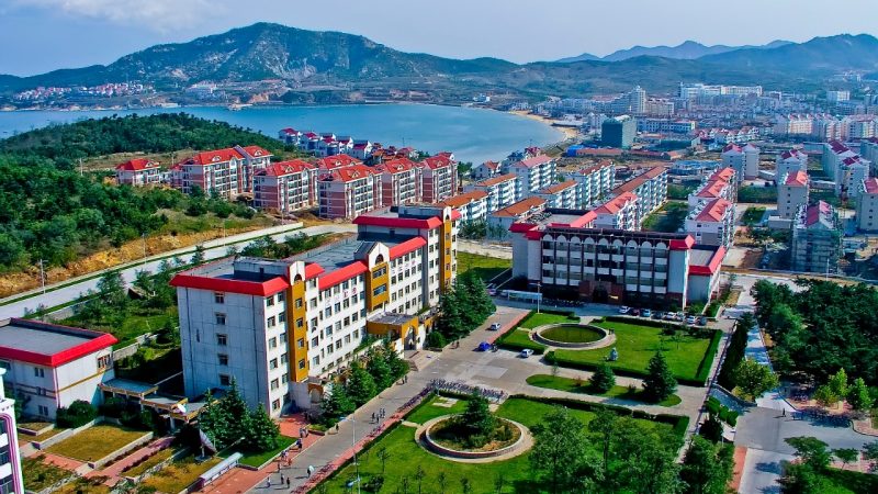 An aerial photo of Shandong University, China