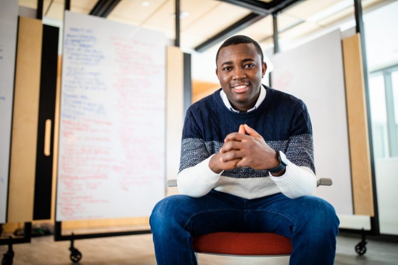 Makanjuola Ogunleye, a Ph.D. student in computer science at the Sanghani Center