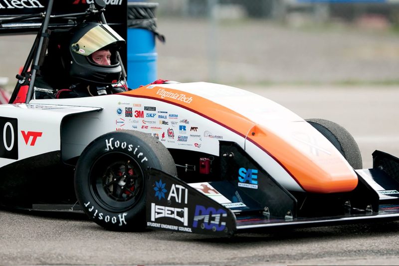 Ware lab Student Driving a Project Car