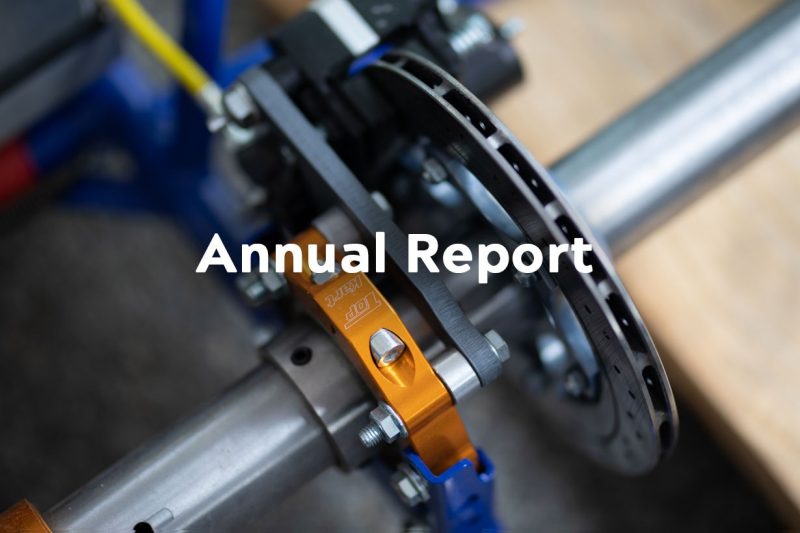 Ware Lab Annual Report image of a gear on an axle.