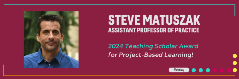 Steve Matuszak Wins 2024 Teaching Scholar Award