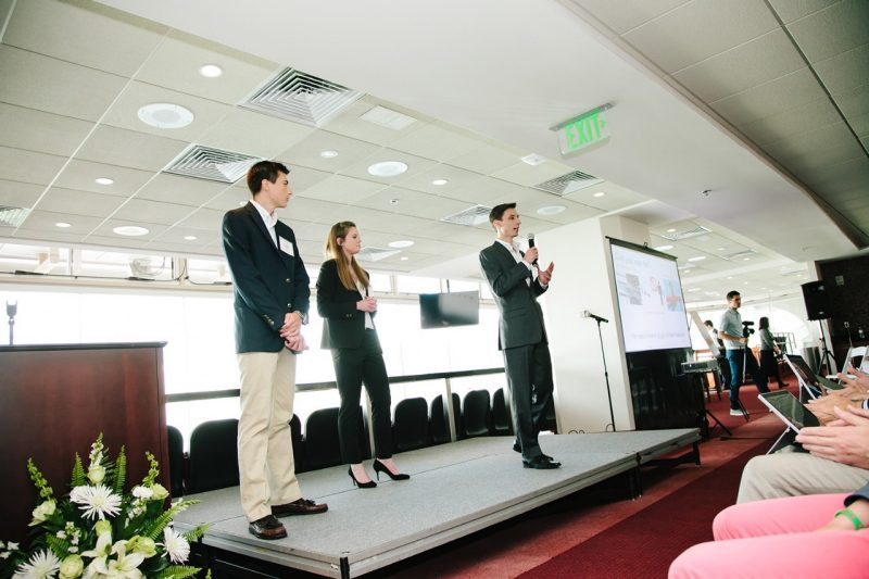 Teams present their ideas at the Union Innovation Challenge