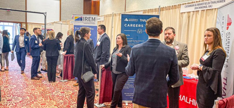 Students networking at Fall 2023 REAL Career Event