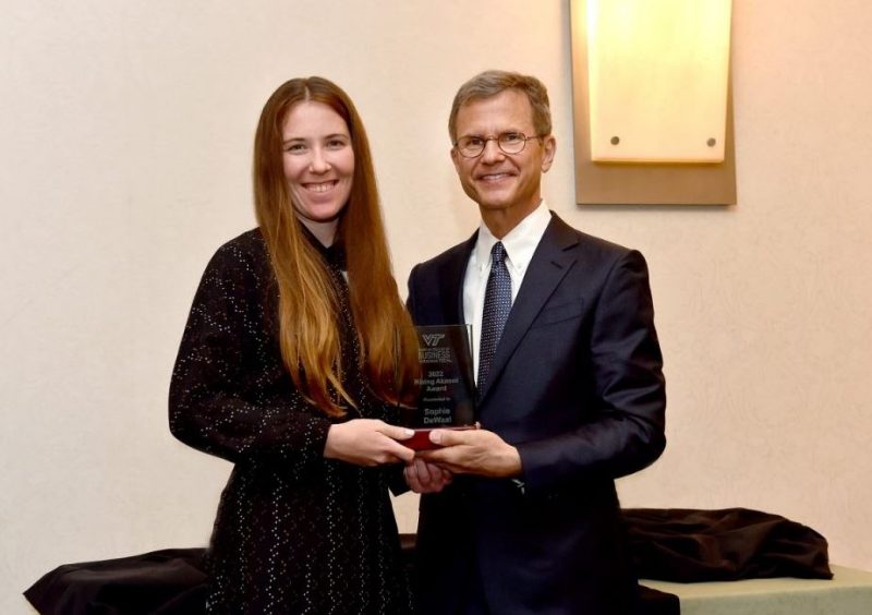 Finance Alumna, Sophie Dewaal, named to Pamplin's 2022 Rising Alumni Award recipient list