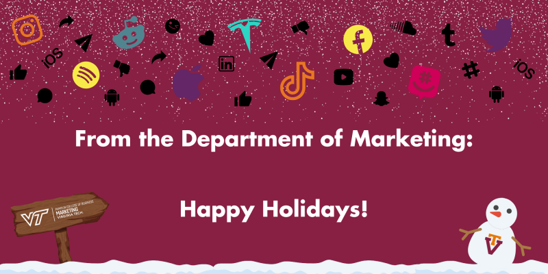 Happy Holidays, from The Department of Marketing