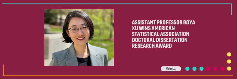 Assistant Professor Boya Xu wins American Statistical Association (ASA) Doctoral Dissertation Research Award!