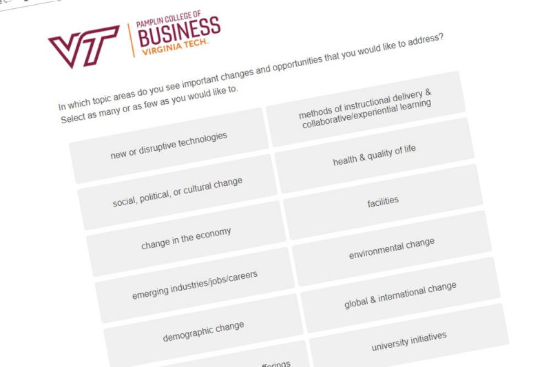 Survey - Opinions and Changes that will Impact Pamplin