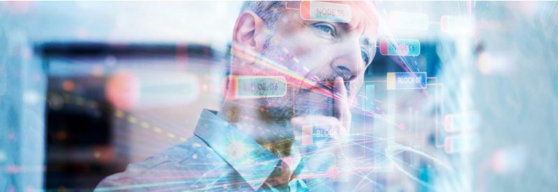 Man thinking about data